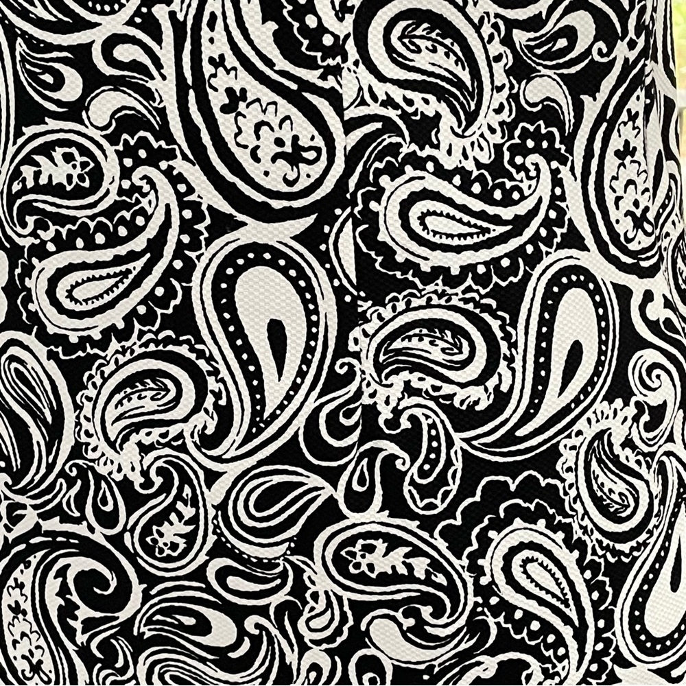 Talbots Black and White Paisley Sleeveless Cotton Shift Dress Sz: 8 NWOT - Picture 10 of 11